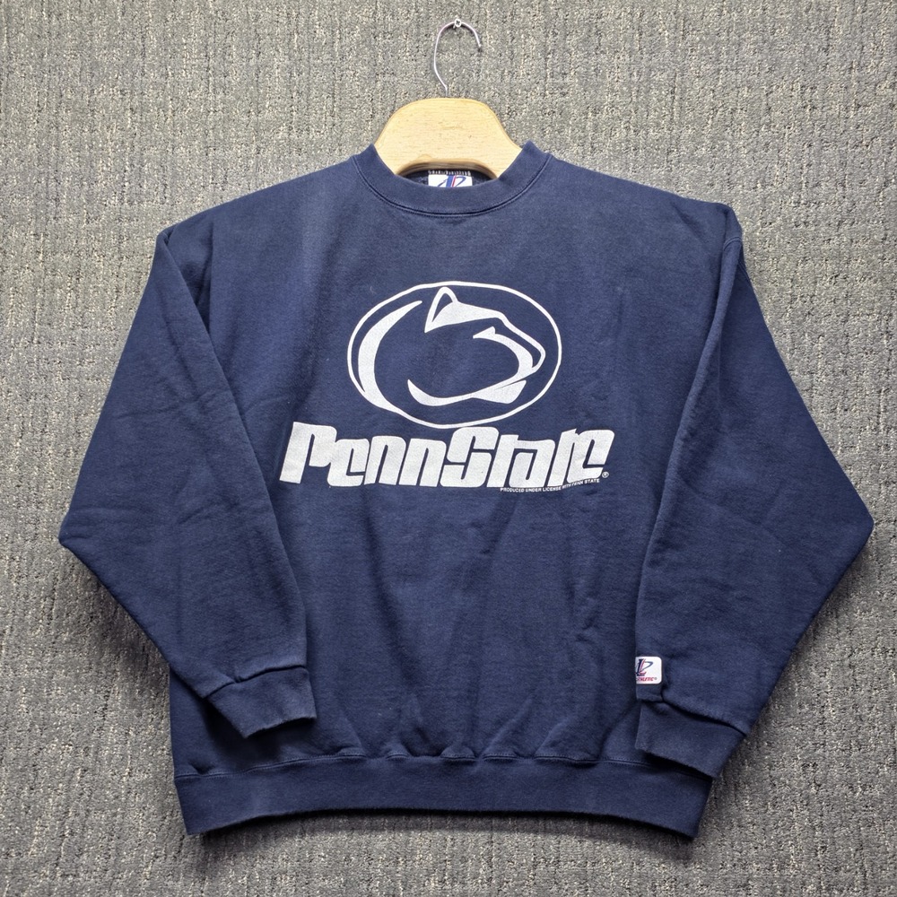 Vintage Penn State Sweatshirt‎ XL Logo Athletic Navy 90s Big Logo Made USA Crew